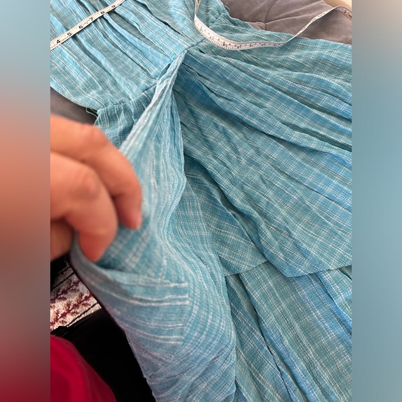 Calvin Klein Womens Blue Plaid Halter Midi Fit Flare Dress 4(no belt) - Picture 9 of 11